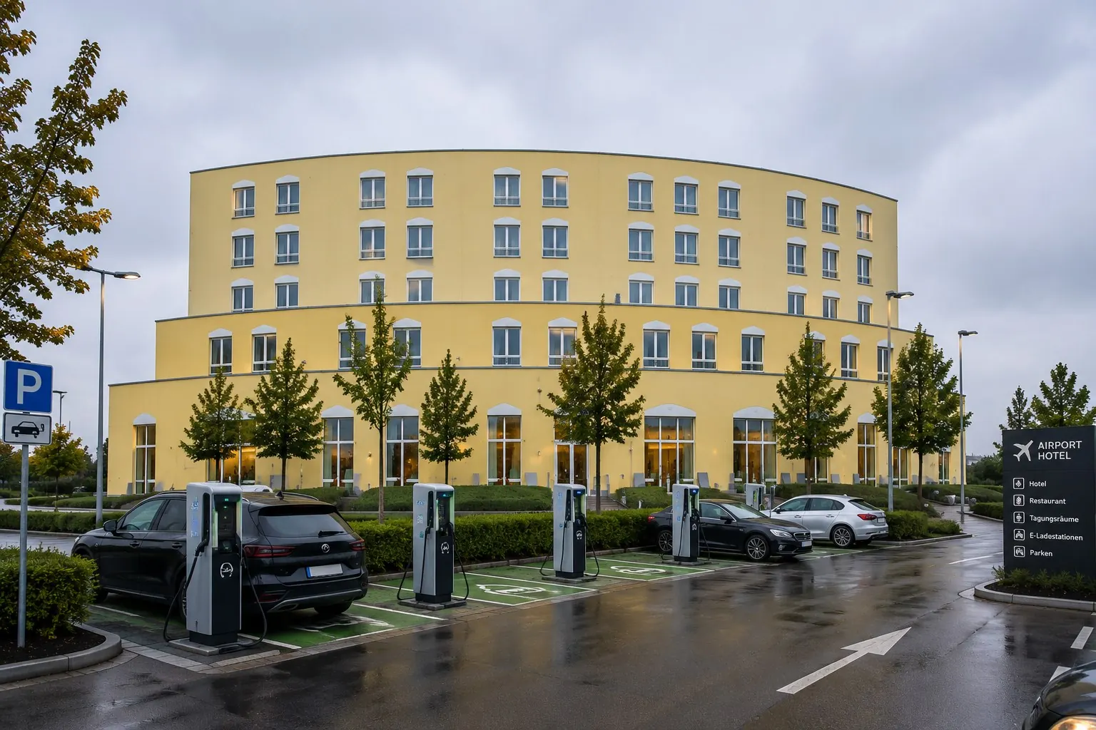 Sichtbarkeit und Auslastung an einem Flughafenstandort — ein Konzept aus E-Mobilität und Longstay